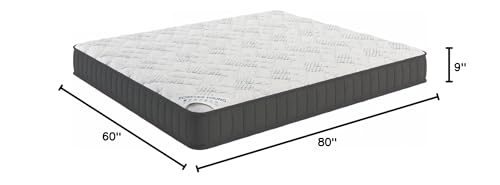 12 Inch Queen Size Hybrid Mattress in a Box, Firm Bed with Antistatic Quilted Cover, Pocketed Coils & CertiPUR-US Foam, Made in USA, Fiberglass-Free