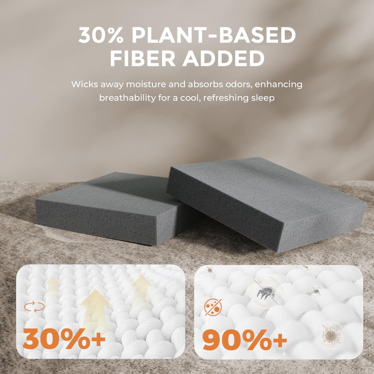 King Size Mattress, 12 Inch Memory Foam Bed in a Box, Plush Feel, Pressure Relief & Motion Isolation, CertiPUR-US Certified