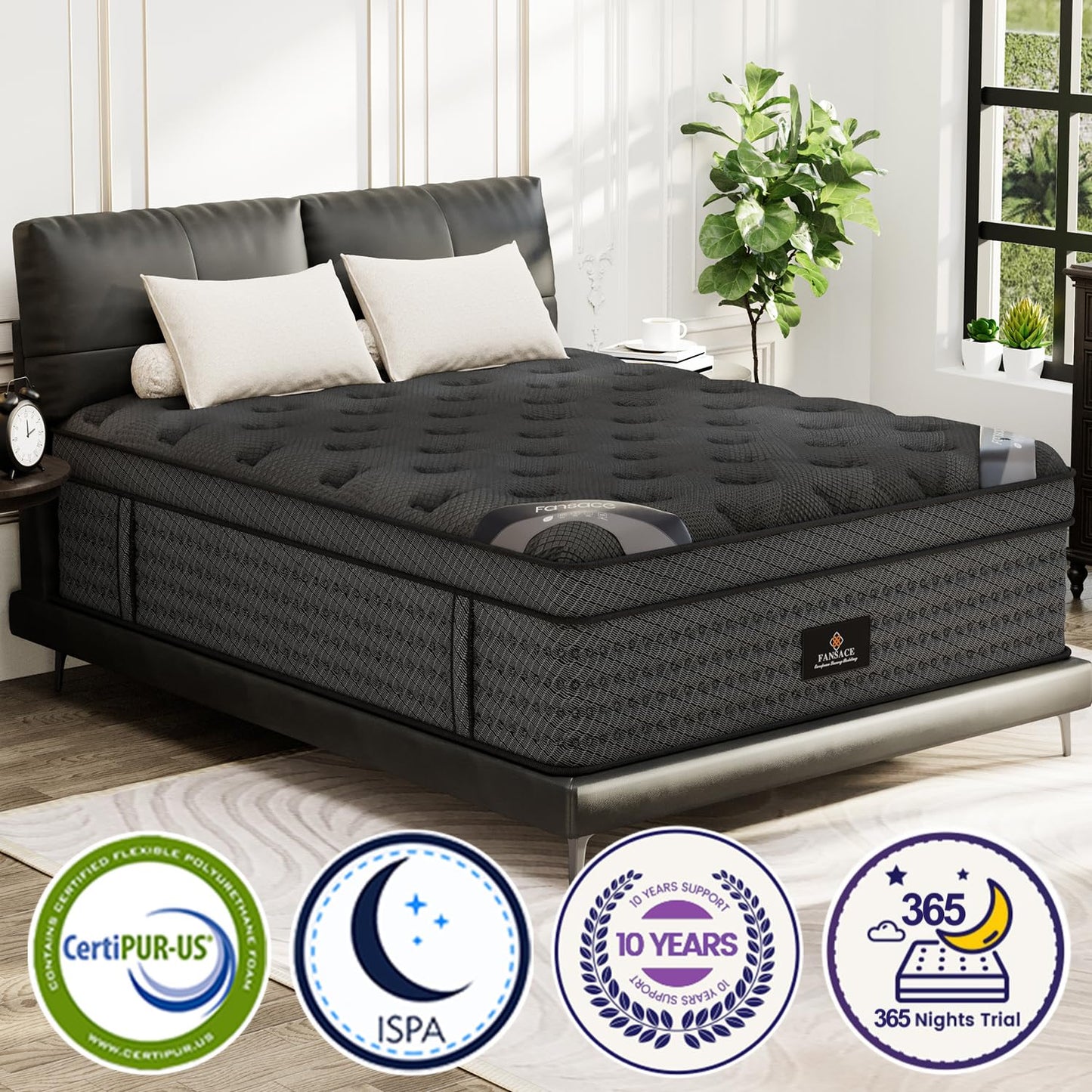 14 Inch King Hybrid Mattress | Medium Firm Gel Memory Foam with Pocket Springs | Pressure Relief, Cooling, Extra Edge Support