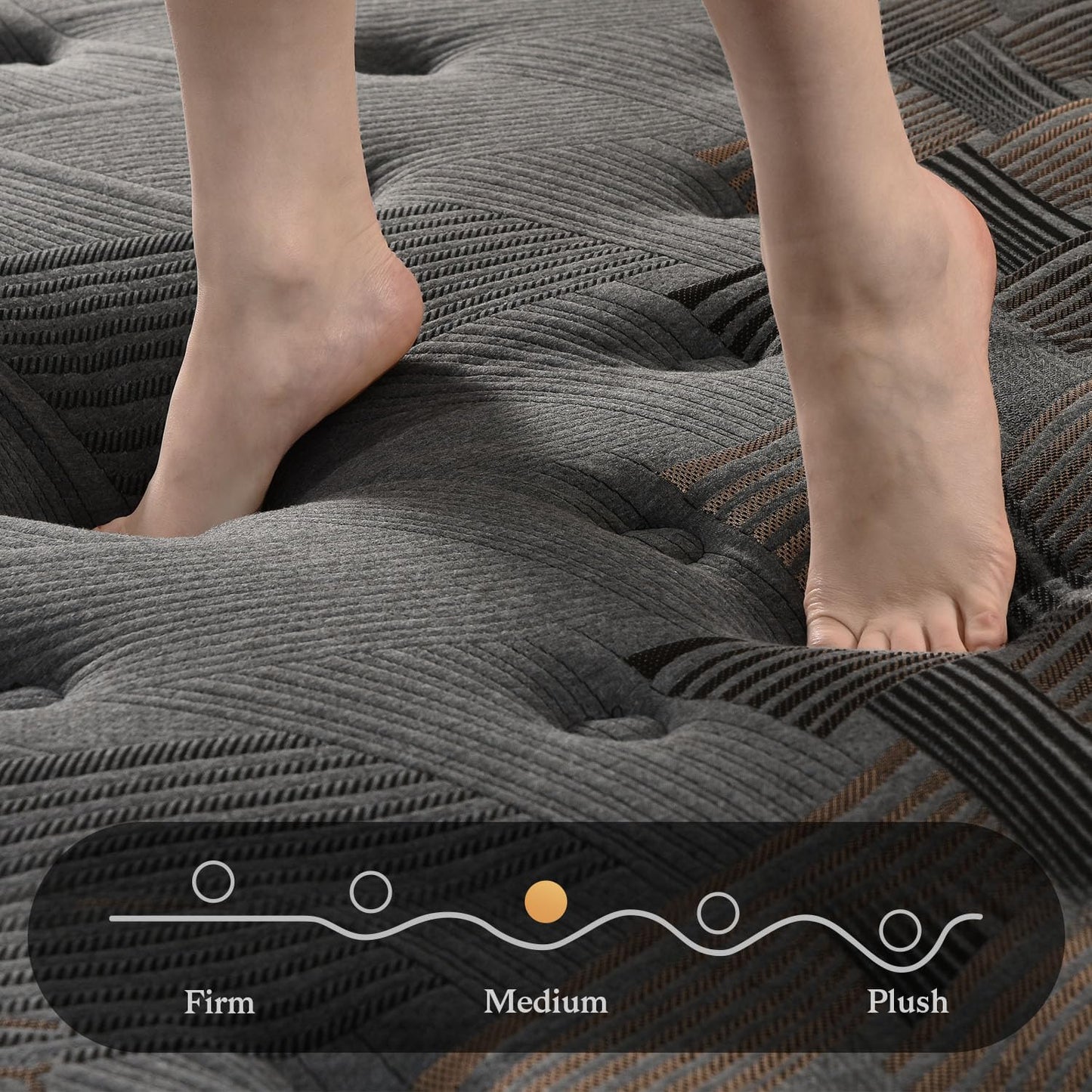 14 Inch Queen Hybrid Mattress | Memory Foam with Pocket Springs | Gel Foam for Back Support | Soft, Breathable, 100 Night Trial