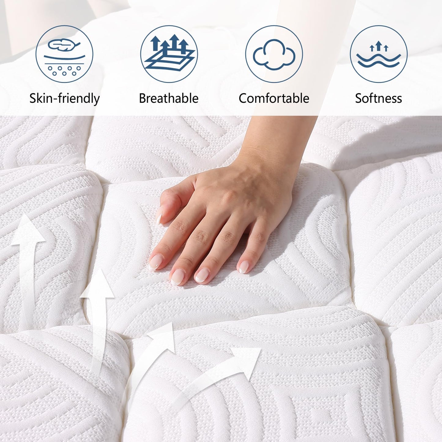 10 Inch Full Size Hybrid Memory Foam Mattress in a Box, Medium Firm Bed for Pressure Relief, CertiPUR-US Certified