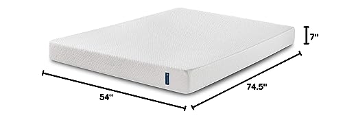 7 Inch King Memory Foam Mattress | Medium Firm Cooling Gel | Supportive Bed in a Box | CertiPUR-US Certified | White
