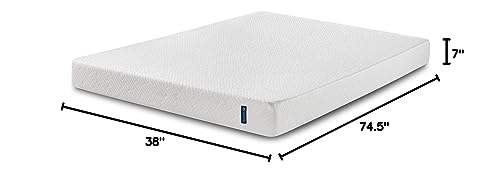 7 Inch Queen Memory Foam Mattress | Medium Firm Cooling Gel | Supportive Bed in a Box | CertiPUR-US Certified | White