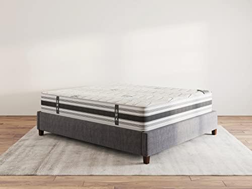 13 Inch Queen Size Eurotop Hybrid Mattress in a Box, Medium Firm Bed with Premium Quilted Cover, Made in USA, Fiberglass-Free