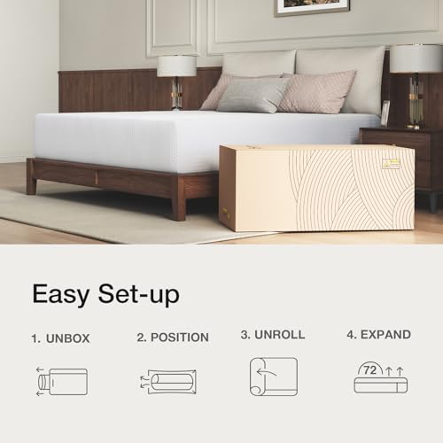 12 Inch Full Size Gel Memory Foam Mattress in a Box, Cooling Bed for Pressure Relief, CertiPUR-US Certified