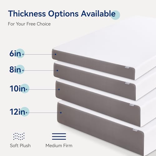 14 Inch Queen Memory Foam Mattress | Gel Foam with Transition Support | Machine Washable Cover