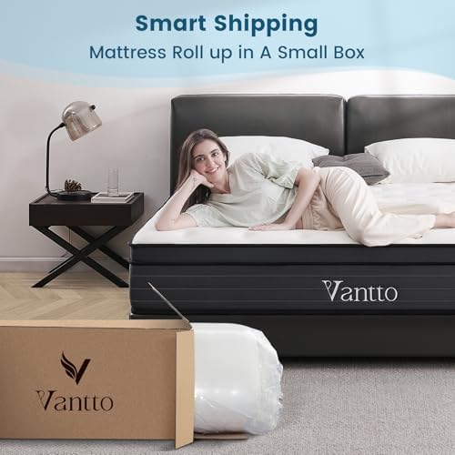 BedStory King Mattress, 14 Inch Cooling Gel Hybrid Mattress for Side Sleepers & Couples, Extra Lumbar & Shoulder Support with 960+ Pocket Springs, Pain Relief, CertiPUR-US Certified, Fiberglass-Free, 365-Night Trial