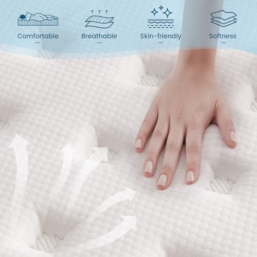 BedStory King Mattress, 14 Inch Cooling Gel Hybrid Mattress for Side Sleepers & Couples, Extra Lumbar & Shoulder Support with 960+ Pocket Springs, Pain Relief, CertiPUR-US Certified, Fiberglass-Free, 365-Night Trial