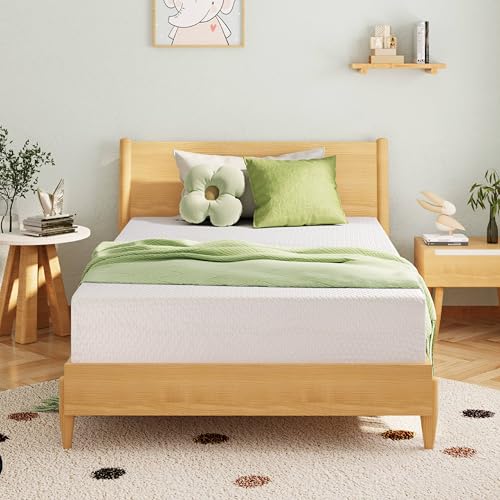 12 Inch Full Size Memory Foam Mattress in a Box, Cooling Green Tea Gel, Medium Support, White, 75'' x 54''