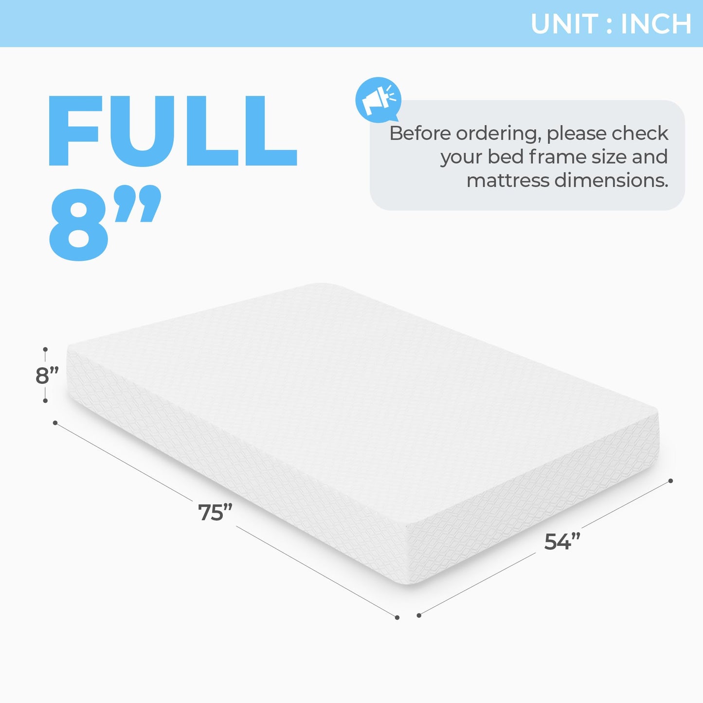8 Inch Queen Size Medium Firm Gel Memory Foam Mattress in a Box, Cooling Bed with Pressure Relief, Removable Soft Cover, CertiPUR-US Certified, Fiberglass-Free