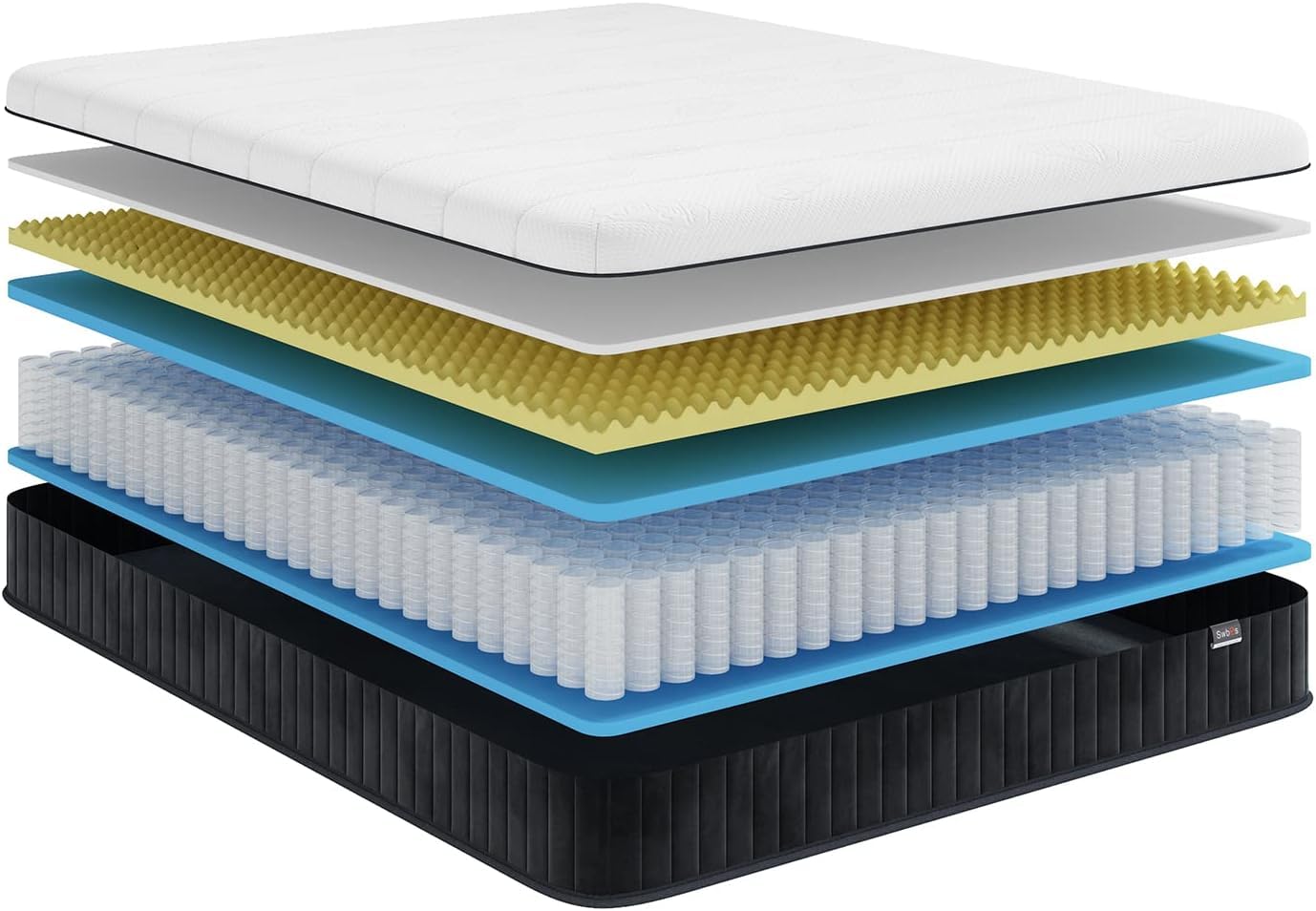 12 Inch Queen Hybrid Mattress | Firm Memory Foam with Pocket Springs | Pressure Relief