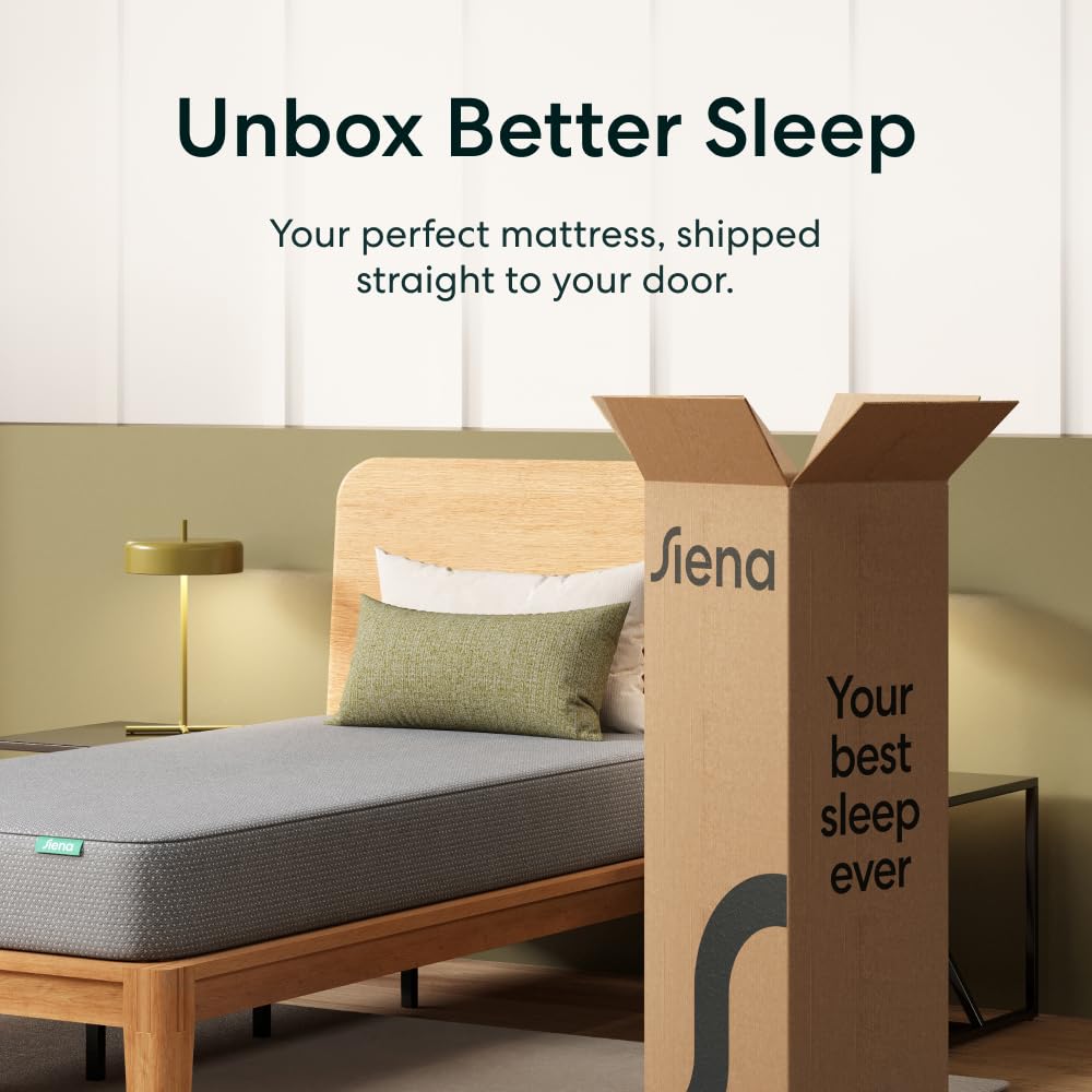 8-Inch Memory Foam Mattress, Queen Size, Medium Firm, Pressure-Relieving Layers, 180-Night Trial, CertiPUR-US Certified, Mattress in a Box
