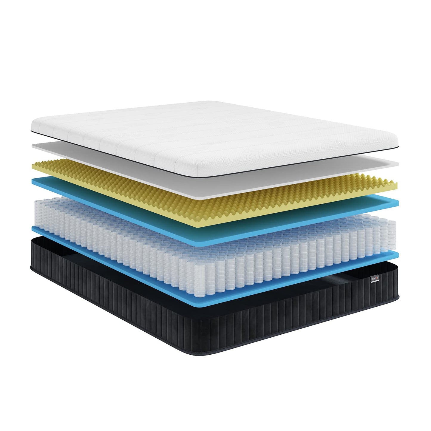 10 Inch Queen Hybrid Mattress | Firm Memory Foam with Pocket Springs | Pressure Relief & Supportive