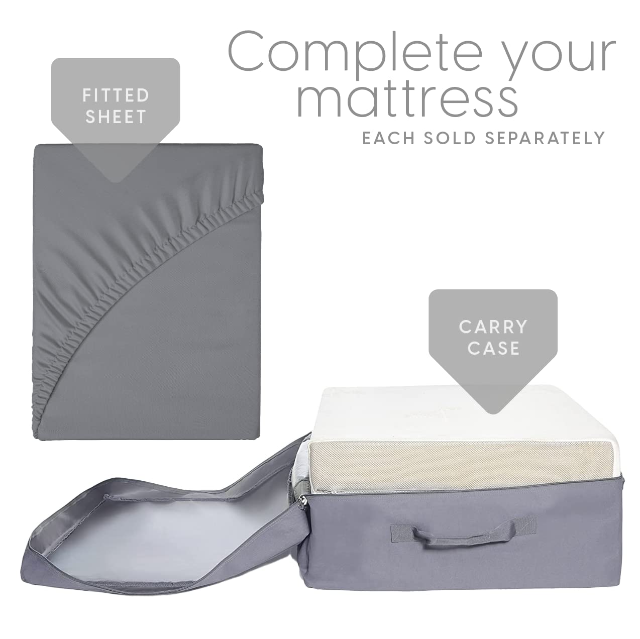 4 Inch Twin Size Trifold Foam Mattress, Medium Firm, Portable & Foldable with Washable Cover, Guest Bed for Floor, RV, Travel & Camping, 75" × 38"