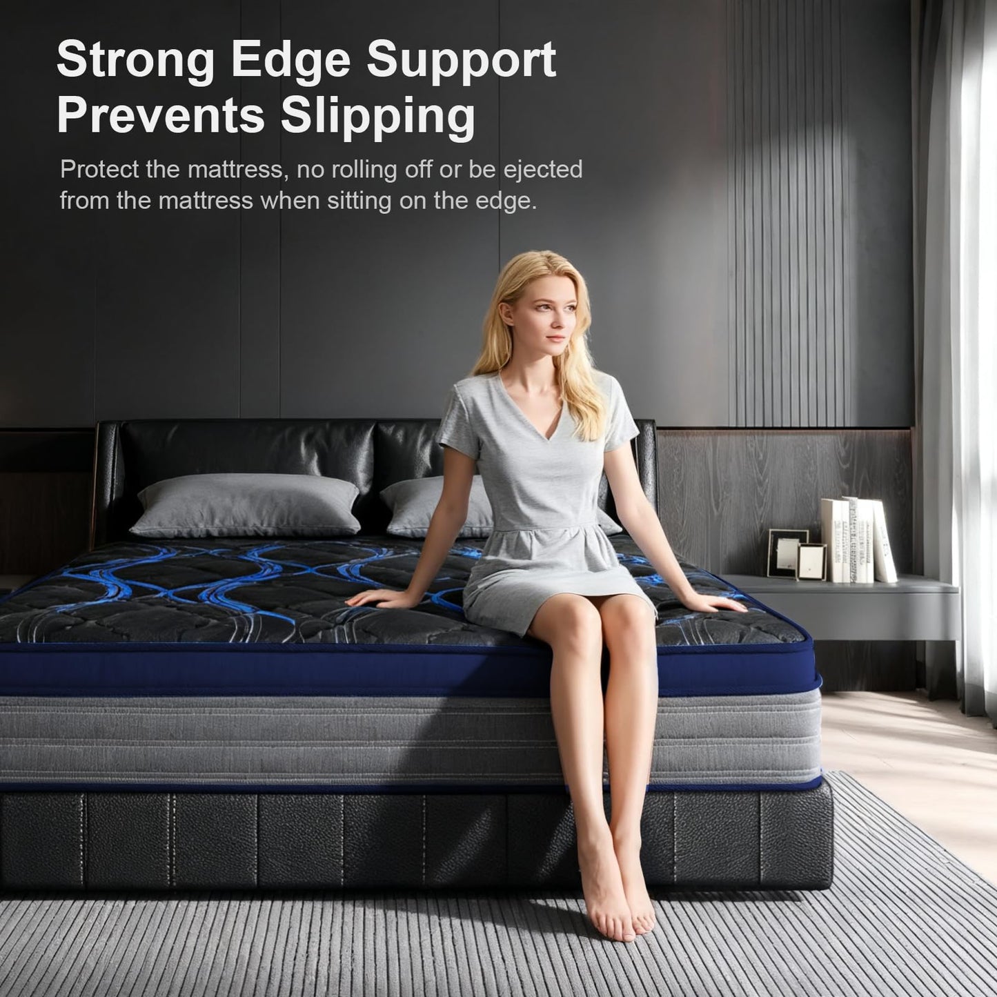 Twin Mattress, 12 Inch Medium Firm Hybrid Bed in a Box, Memory Foam with Zoned Pocket Coils, Motion Isolation & Edge Support
