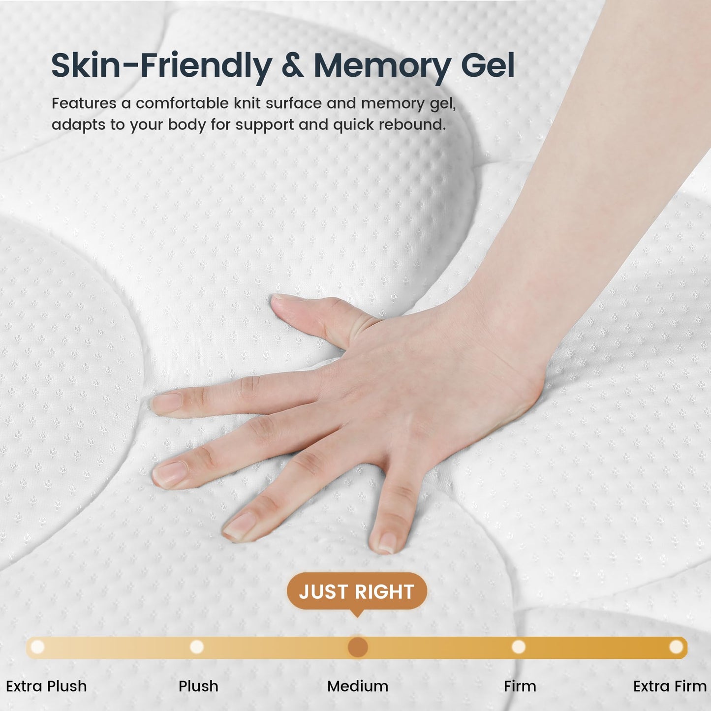 12 Inch Full Size Mattress, Soft & Comfortable Bed with Breathable Material, Four-Sided Reinforcement, Quiet & Easy to Clean, Vacuum Packed