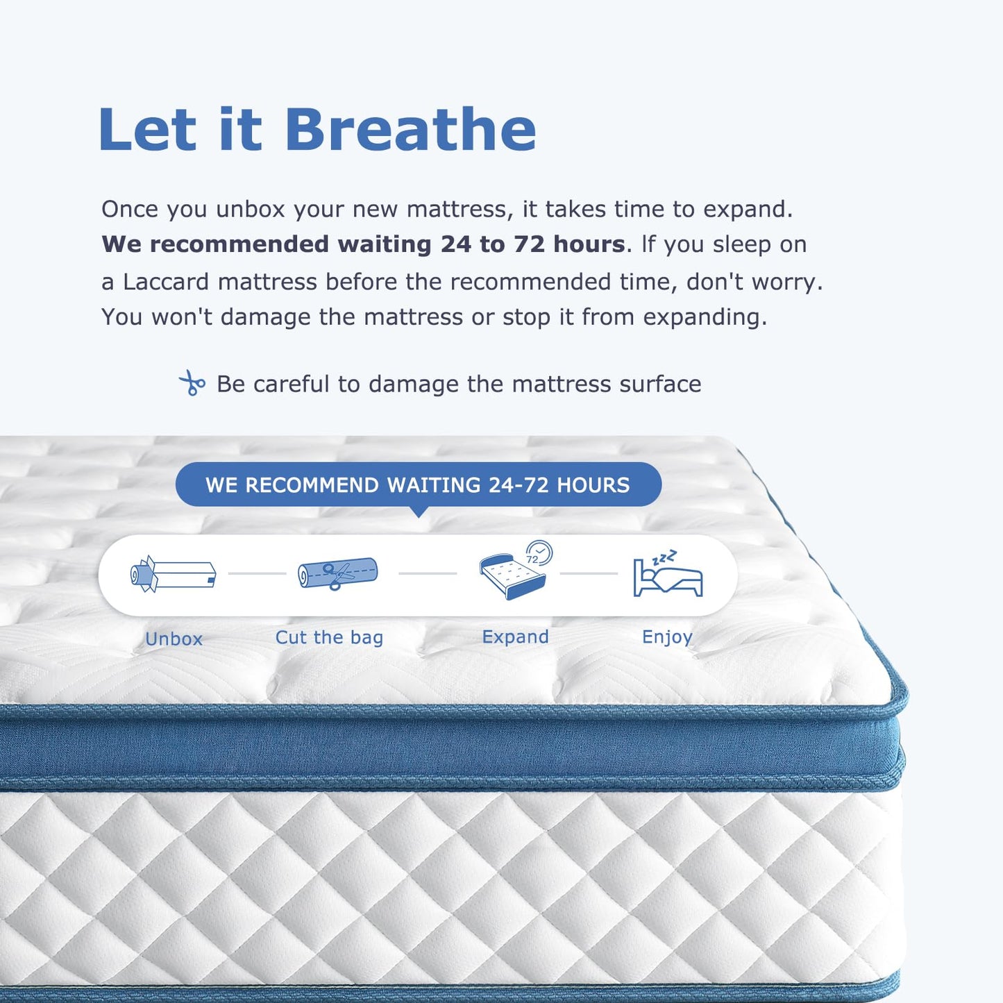 Full Size Mattress, 10 Inch Medium Firm Hybrid Bed in a Box, Memory Foam with Pocket Springs, Pressure Relief & Edge Support