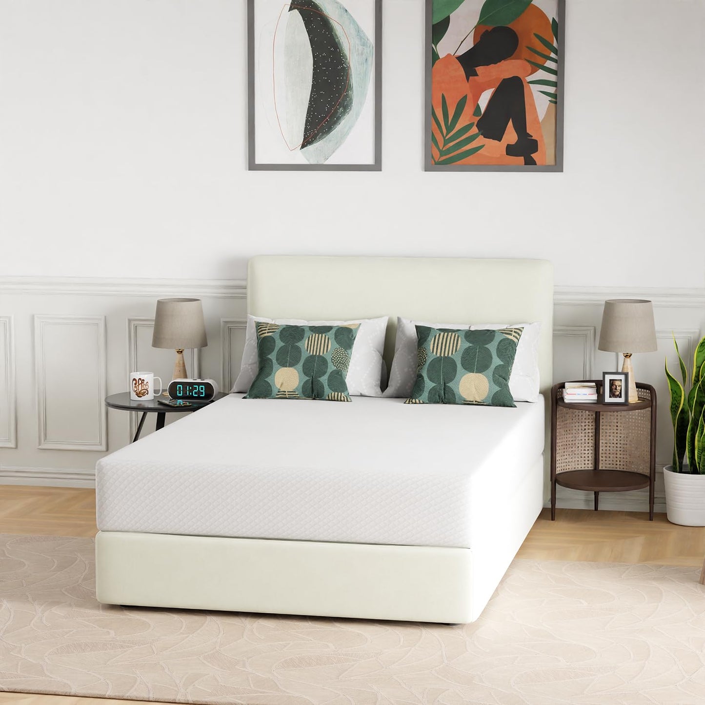 14 Inch Twin Memory Foam Mattress | Medium Firm Cooling Copper Gel | Bed in a Box | Back Pain Relief | Black 38x75x14