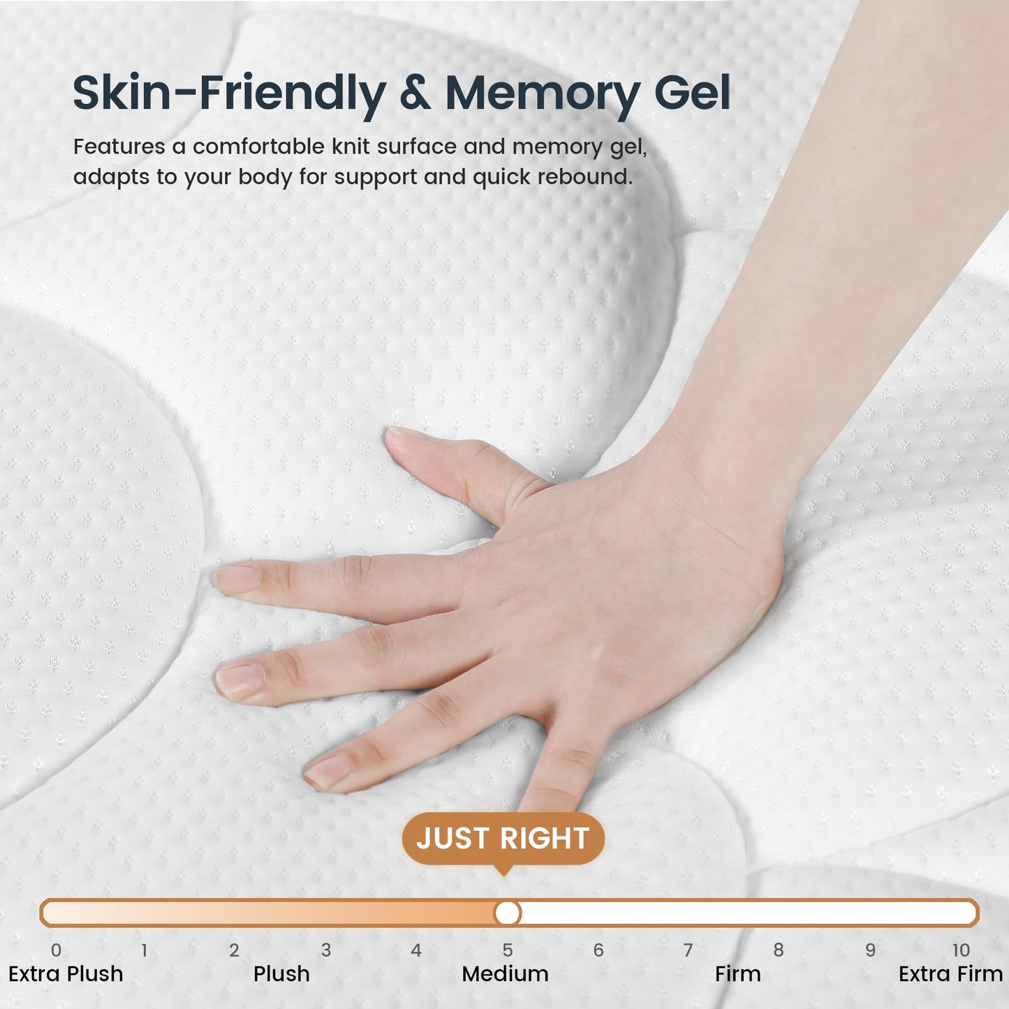 12 Inch Queen Size Hybrid Gel Memory Foam Mattress in a Box, Medium Firm Bed with Pocket Springs, Pressure Relief & Edge Support, CertiPUR-US