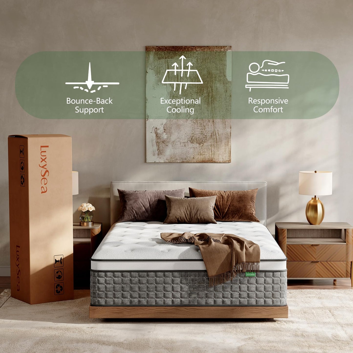 12 Inch Twin Size Hybrid Memory Foam Mattress in a Box, Pocket Springs for Motion Isolation & Silent Sleep, Medium Firm Bed with Pressure Relief