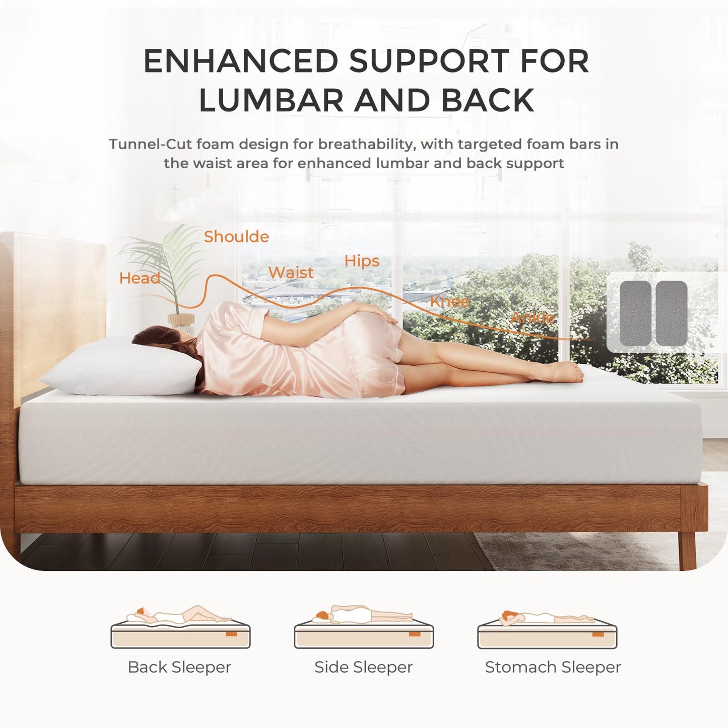 King Size Mattress, 12 Inch Memory Foam Bed in a Box, Plush Feel, Pressure Relief & Motion Isolation, CertiPUR-US Certified