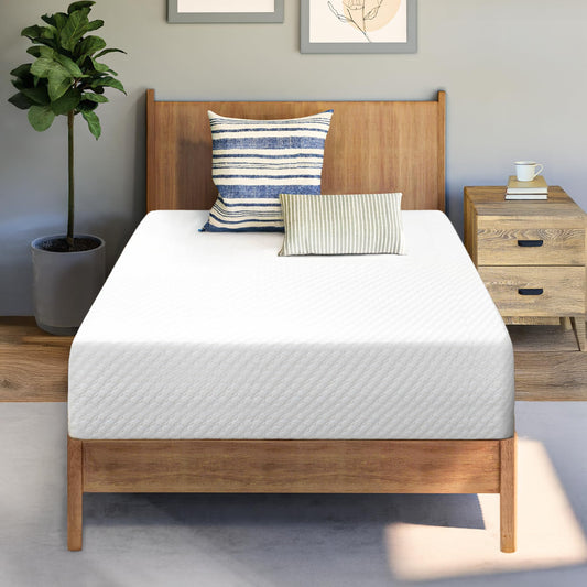 8 Inch Twin XL Medium Firm Gel Memory Foam Mattress in a Box, Cooling Bed with Pressure Relief, Removable Soft Cover, CertiPUR-US Certified, Fiberglass-Free