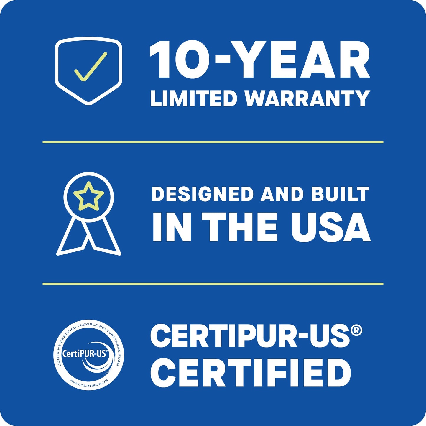 10 Inch King Memory Foam Mattress | Gel Foam Bed in a Box | Surface-Guard Technology | Made in USA, 10 Year Warranty