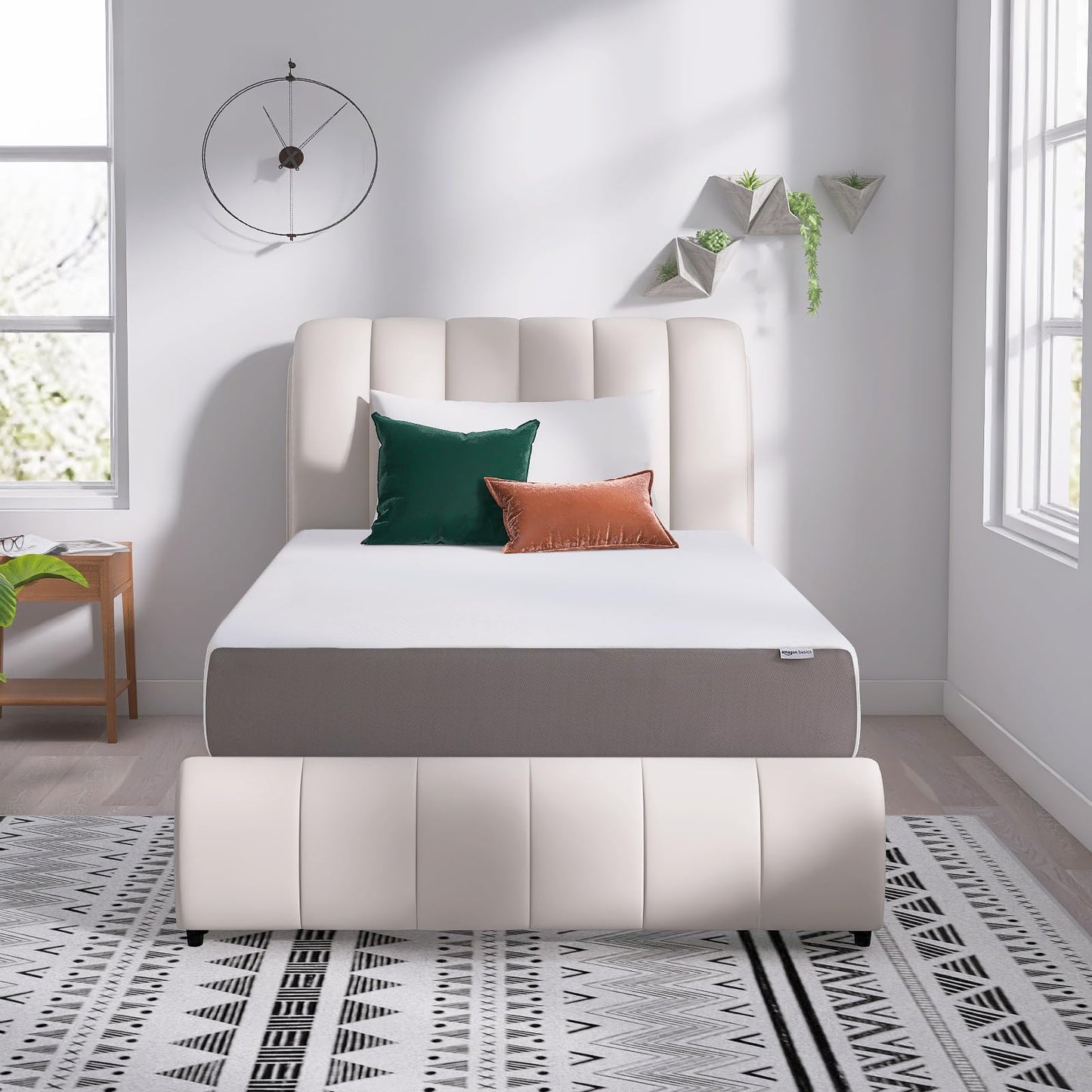 12 Inch Queen Memory Foam Mattress | Medium Firm | White/Grey