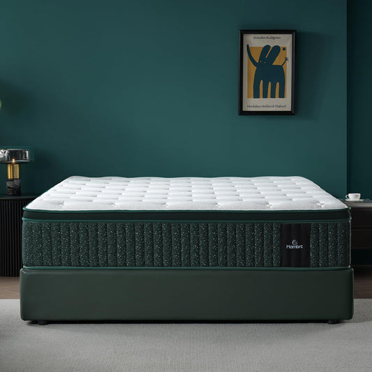 King Mattress, 14 Inch Hybrid Bed in a Box with Cooling Gel Memory Foam & Pocket Springs, Plush Firm Supportive Comfort