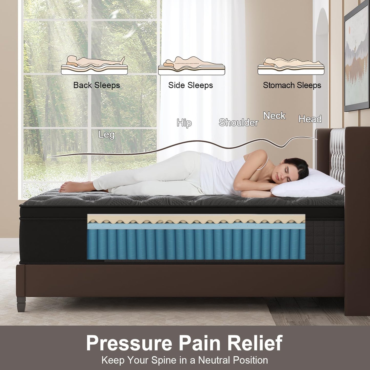 ZINUS 12 Inch Green Tea Essential Memory Foam Mattress, Full, Medium Feel, Fiberglass-Free, Breathable Airflow Foam, Certified Safe,