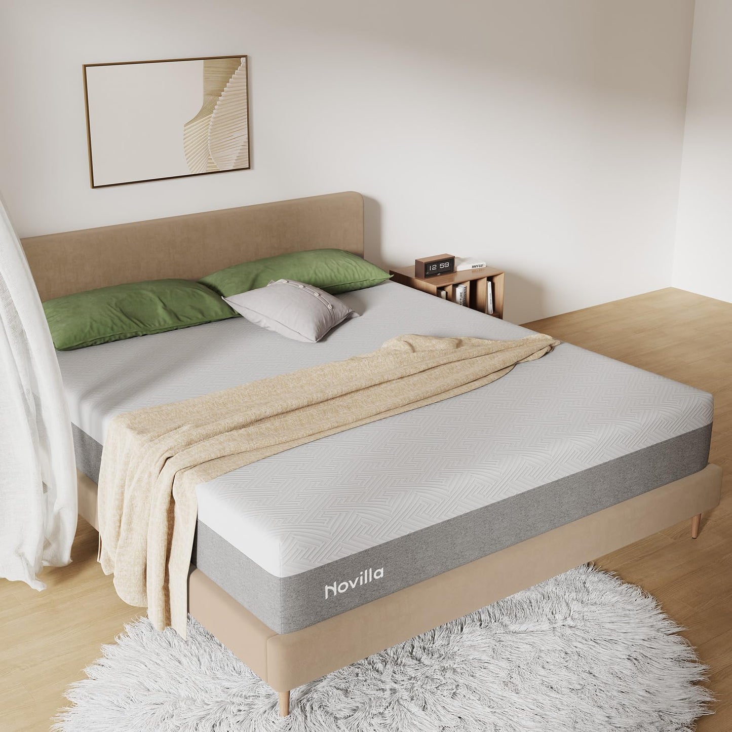 Nectar Classic 12 Inch King Memory Foam Mattress – Medium Firm Bed-in-a-Box with Cooling Top Layer, Pressure Relief & Support, 365-Night Trial & Forever Warranty