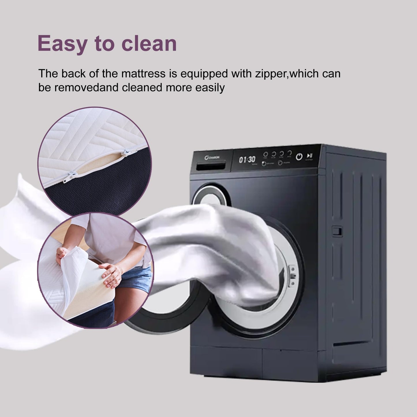 Queen Mattress, 10 Inch Gel Memory Foam Bed in a Box, Medium Firm for Cool Sleep, Pressure Relief & CertiPUR-US Certified