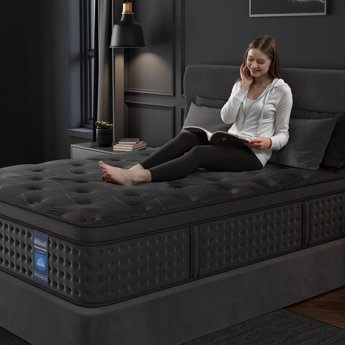 12 Inch Queen Hybrid Mattress | Memory Foam with Pocket Springs | Motion Isolation, Pressure Relief | CertiPUR-US Certified