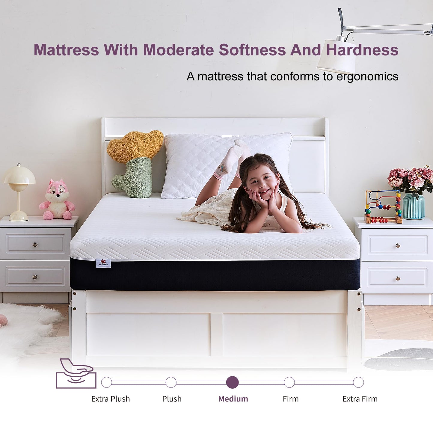 Twin Mattress, 10 Inch Gel Memory Foam Bed in a Box, Medium Firm for Cool Sleep, Pressure Relief & CertiPUR-US Certified