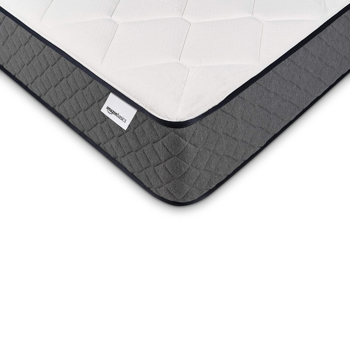 Full Mattress, 10 Inch Hybrid Memory Foam Bed in a Box, Medium Feel with Motion Isolation Springs, White/Gray