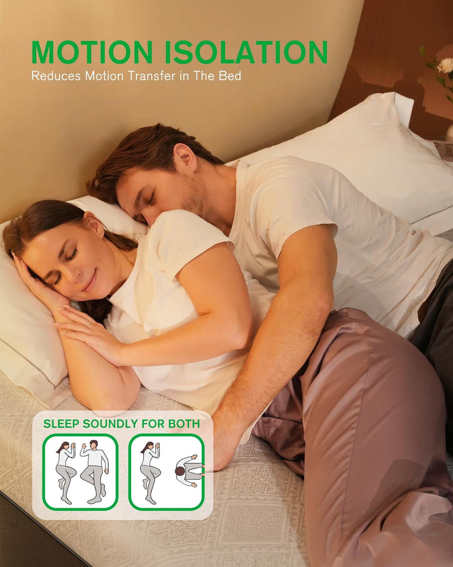 10 Inch King Size Cooling Gel Memory Foam Mattress in a Box, Pressure Relief & Motion Isolation, Breathable Fabric, Made in USA