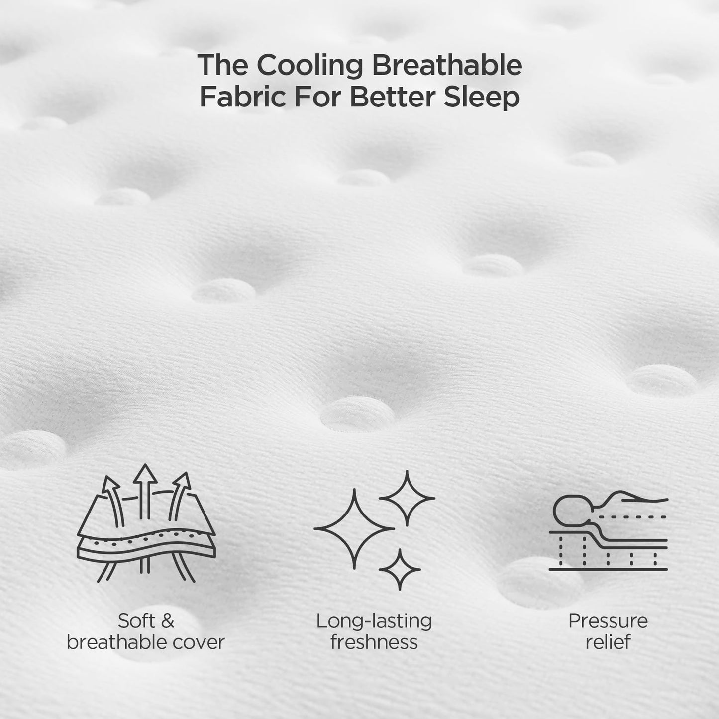 12 Inch Queen Size Hybrid Memory Foam Mattress in a Box, Pocket Springs for Motion Isolation & Silent Sleep, Medium Firm Bed with Pressure Relief