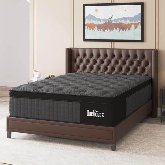 BedStory King Mattress, 12 Inch Cooling Gel Hybrid Mattress in a Box for Couples, Pressure Relief & Motion Isolation with