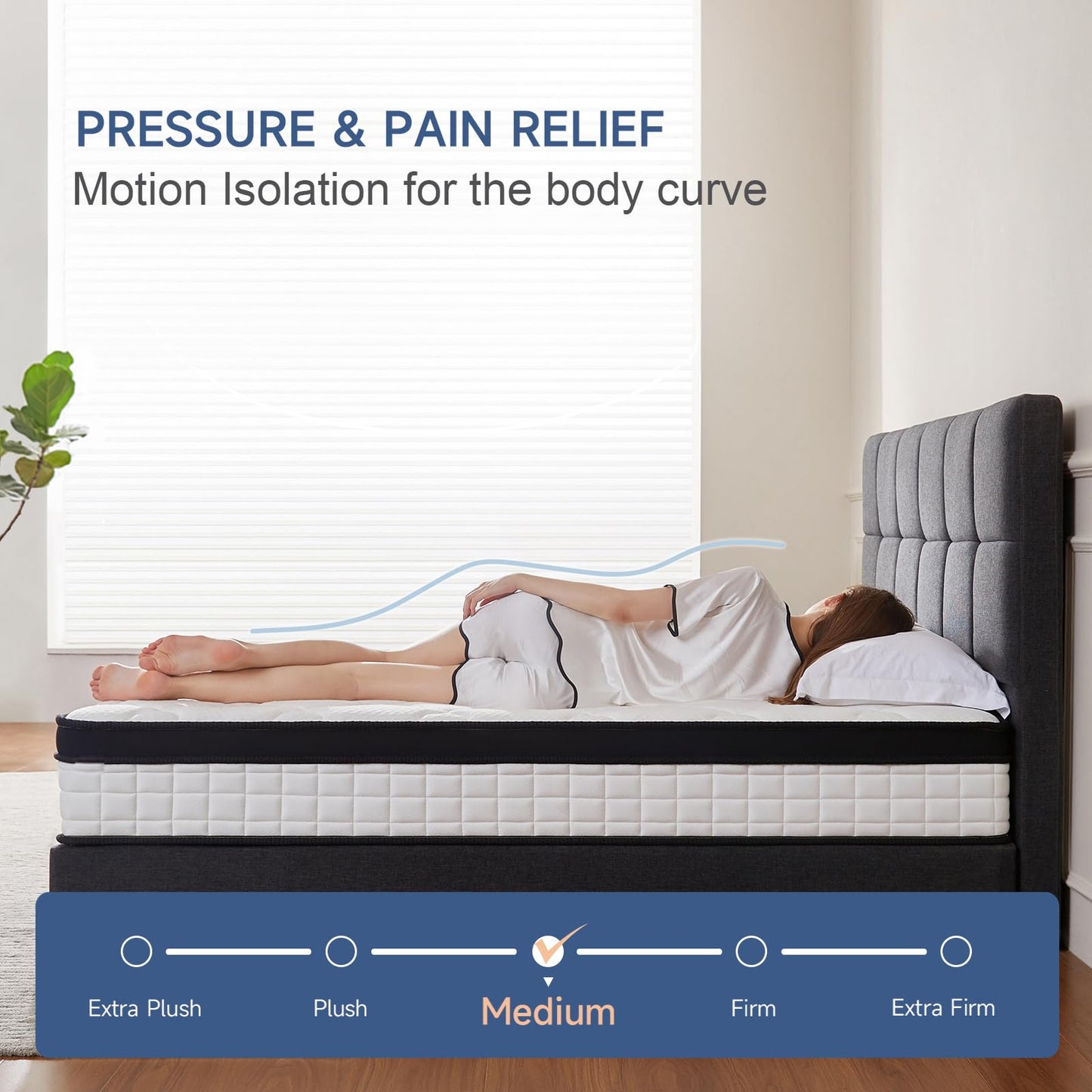 14 Inch Twin Memory Foam Mattress, Gel Foam Bed for Cooling Sleep & Pressure Relief, CertiPUR-US Certified