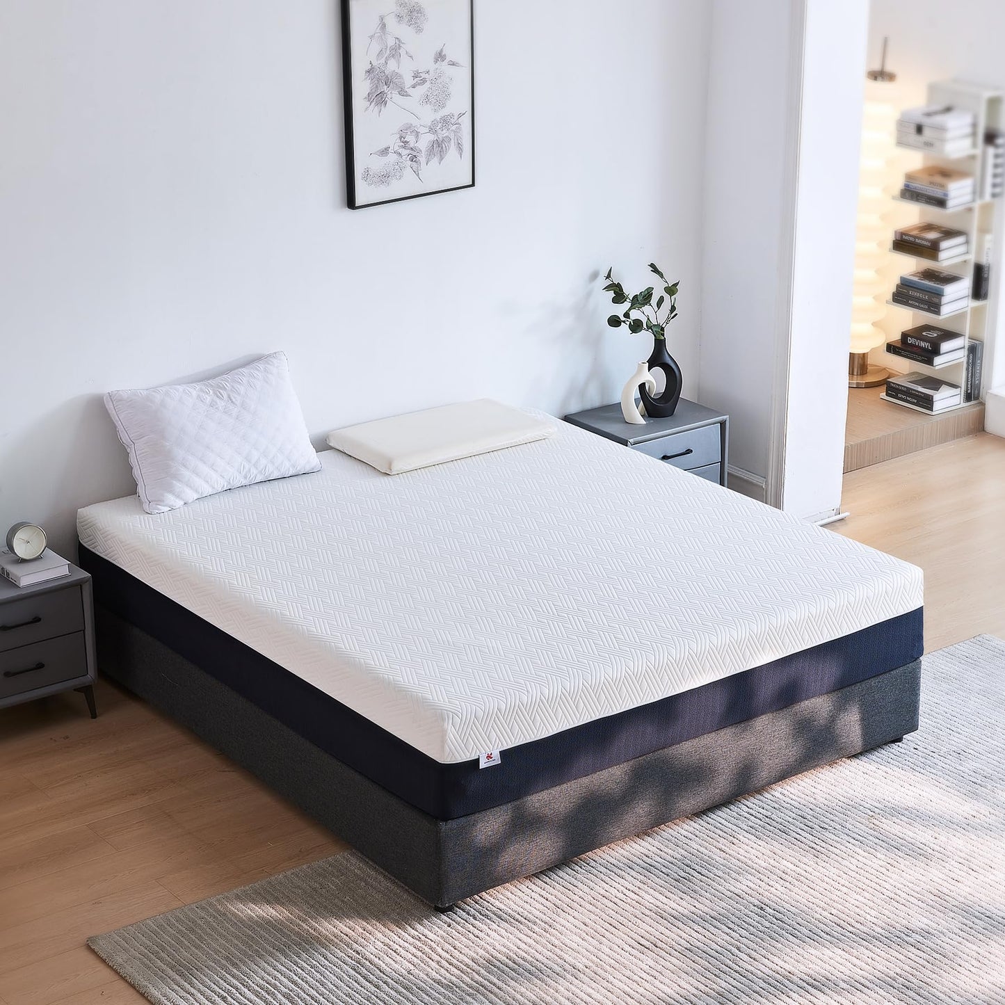 Queen Mattress, 10 Inch Gel Memory Foam Bed in a Box, Medium Firm for Cool Sleep, Pressure Relief & CertiPUR-US Certified