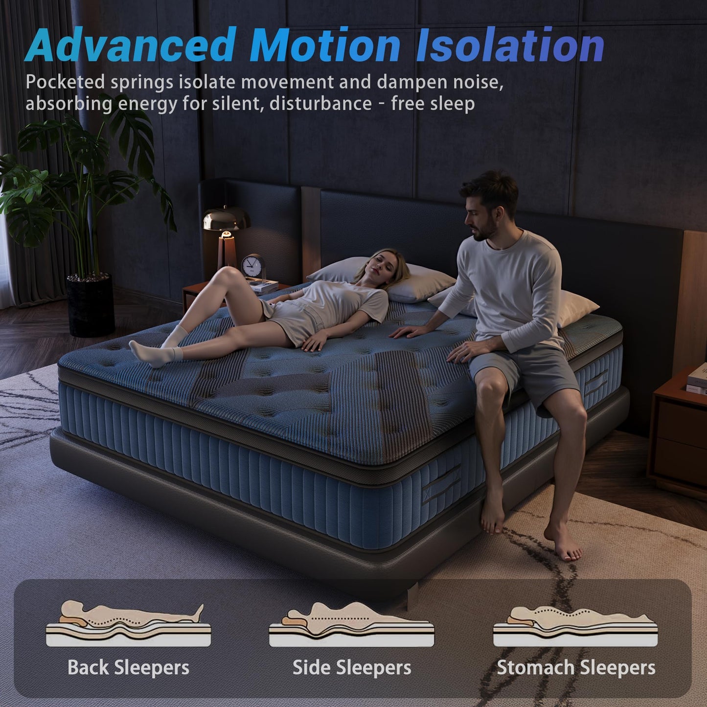 Twin Mattress, 12 Inch Hybrid Bed in a Box with Gel Memory Foam & Pocket Springs, Medium Firm Cooling Pressure Relief & Edge Support