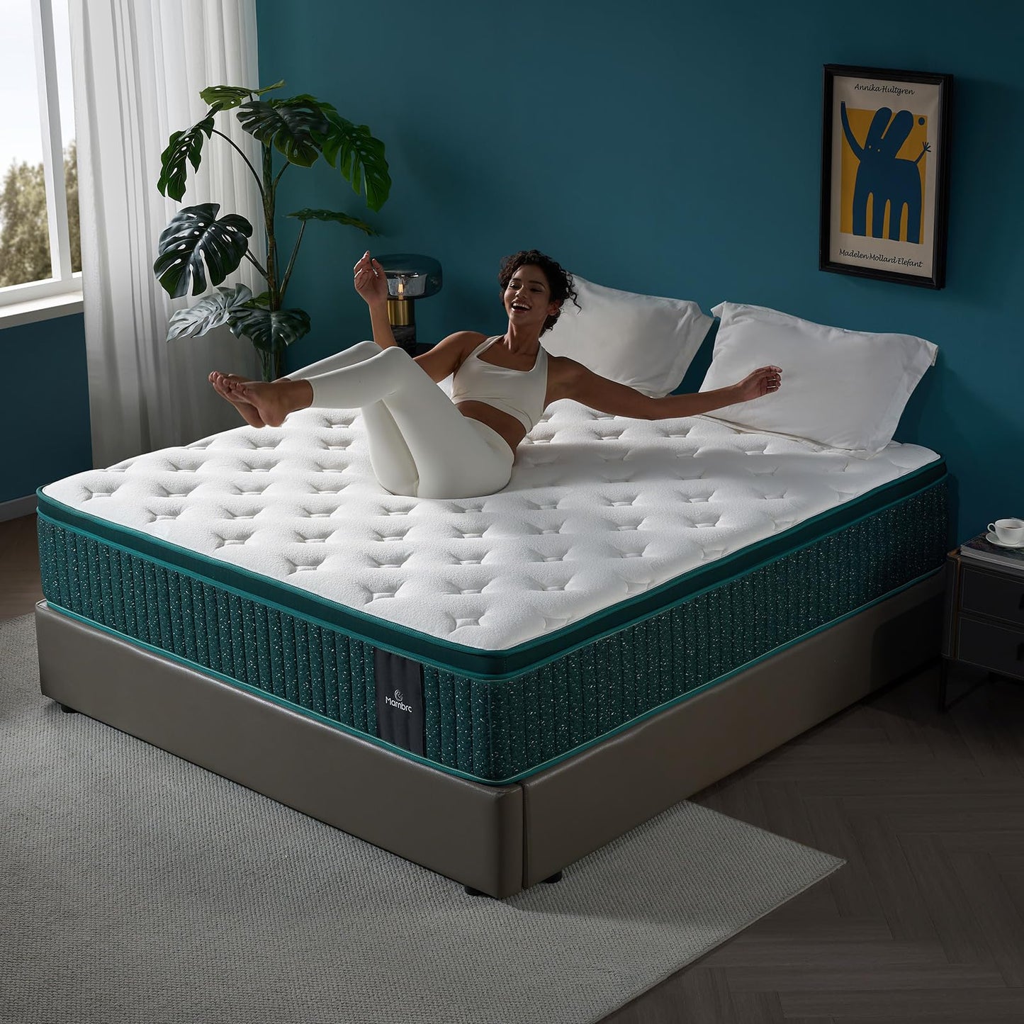 King Mattress, 14 Inch Hybrid Bed in a Box with Cooling Gel Memory Foam & Pocket Springs, Plush Firm Supportive Comfort