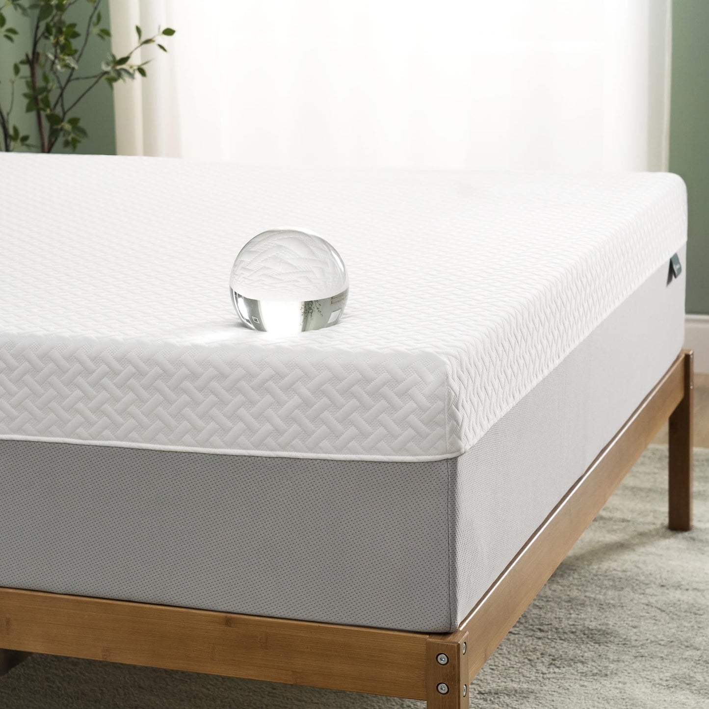 10-Inch Green Tea Cooling Memory Foam Mattress, Full Size, Medium Firm, Fiberglass Free, Certified Safe Foams, Mattress