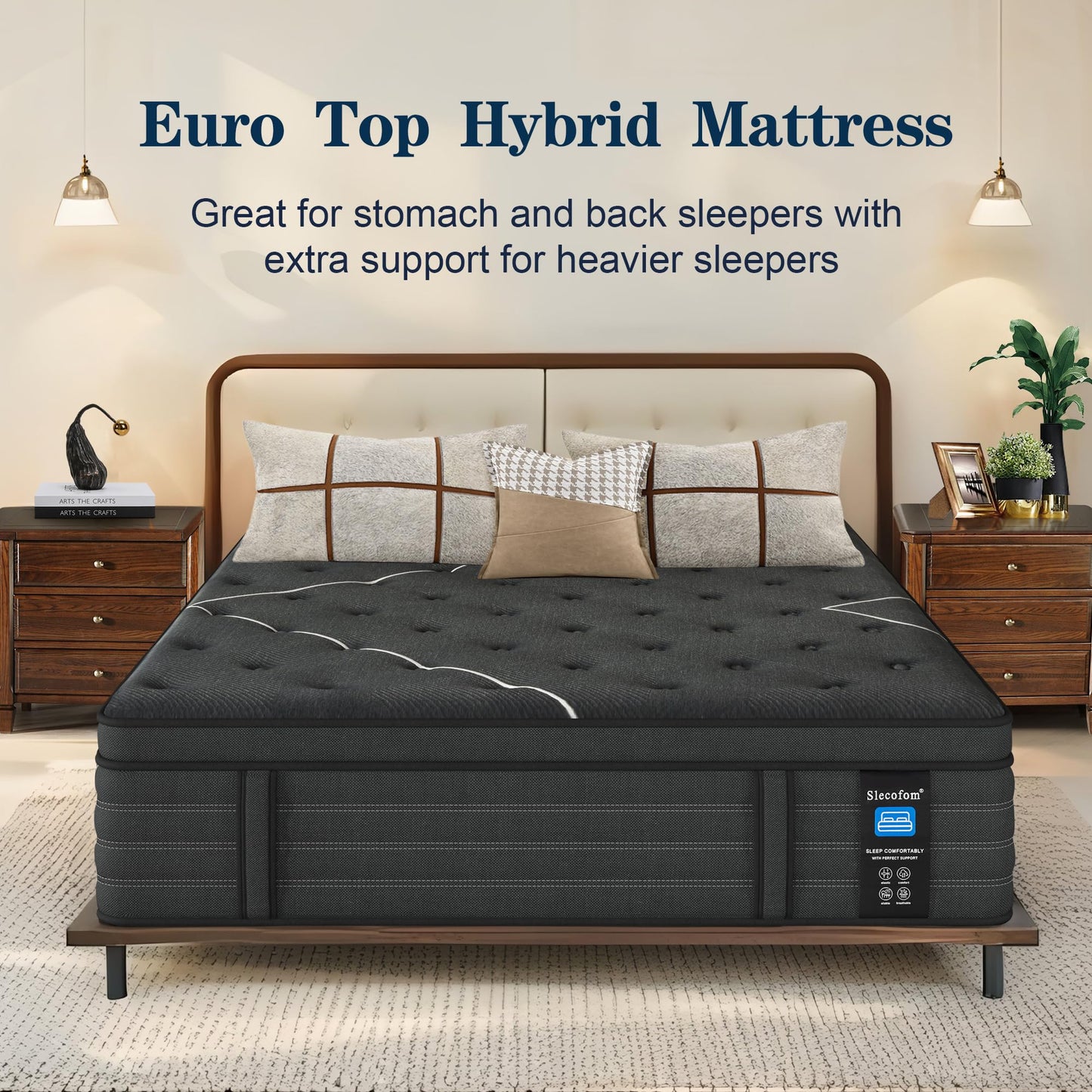 14 Inch Queen Hybrid Mattress | Extra Firm Gel Memory Foam | Flippable Dual Side, Lumbar & Hip Support | Fiberglass Free, CertiPUR-US Certified