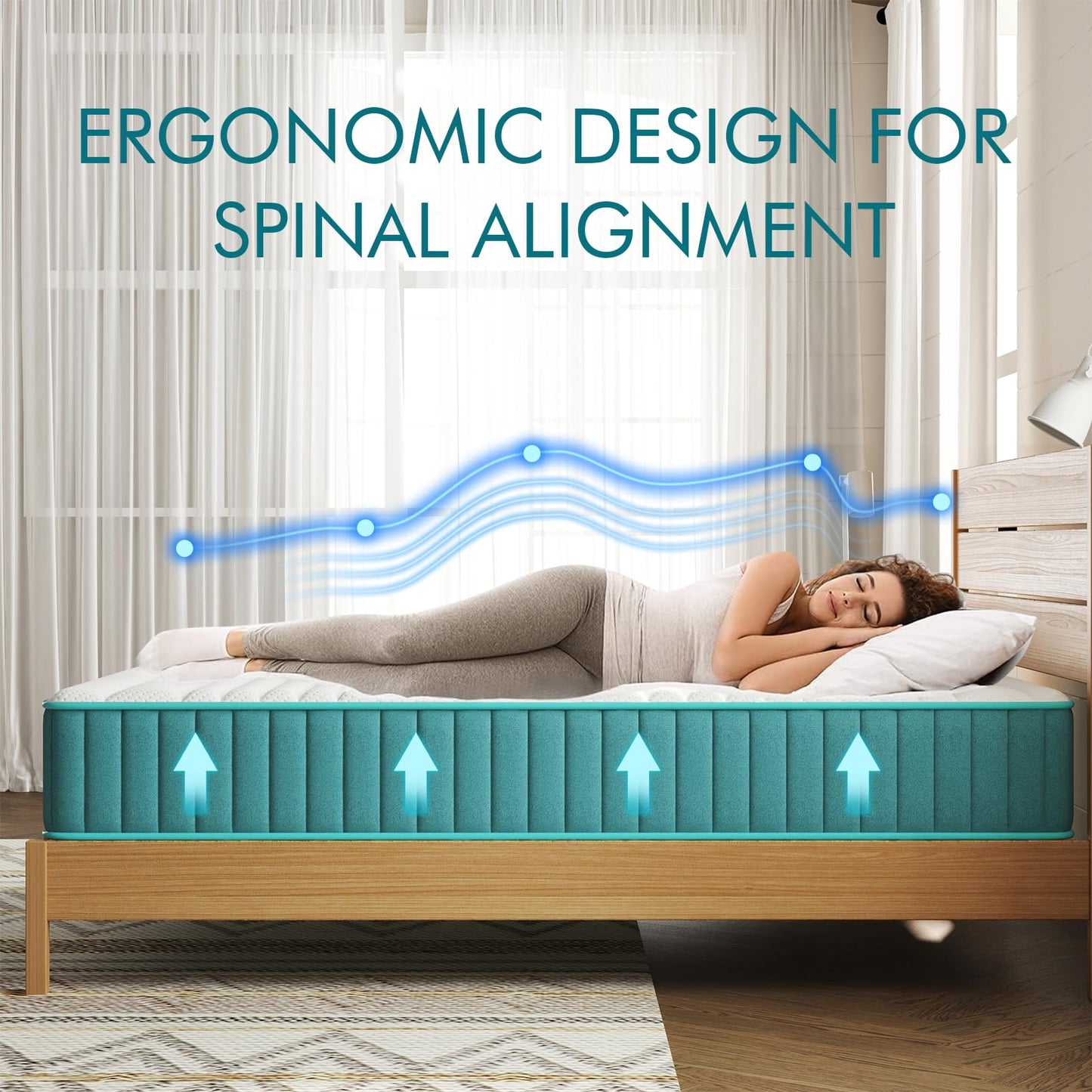 14 Inch Queen Hybrid Mattress | Firm Gel Memory Foam with Pocket Springs | CertiPUR-US Certified