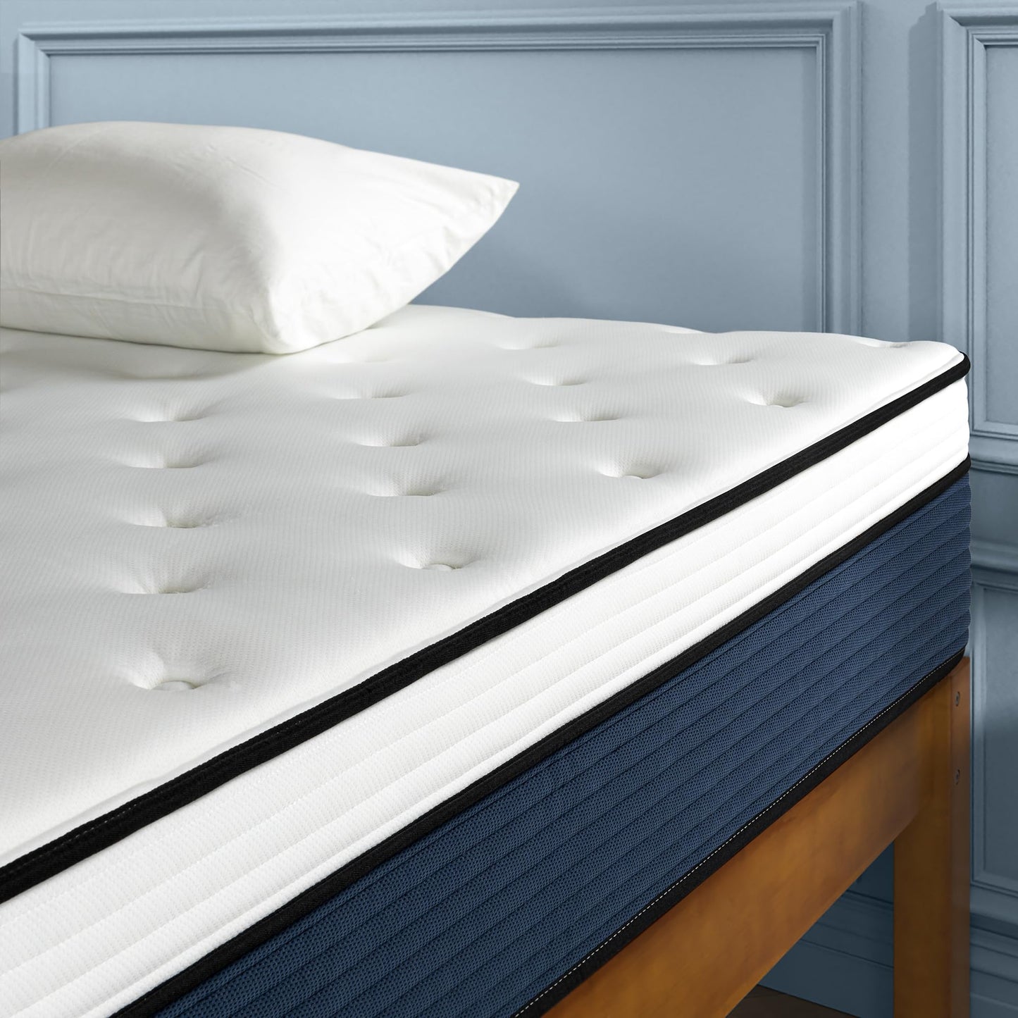 14 Inch California King Hybrid Mattress in a Box, Medium Plush Bed with Cooling Comfort Support & Motion Isolation, Fiberglass-Free, Certified Safe Foams & Fabric