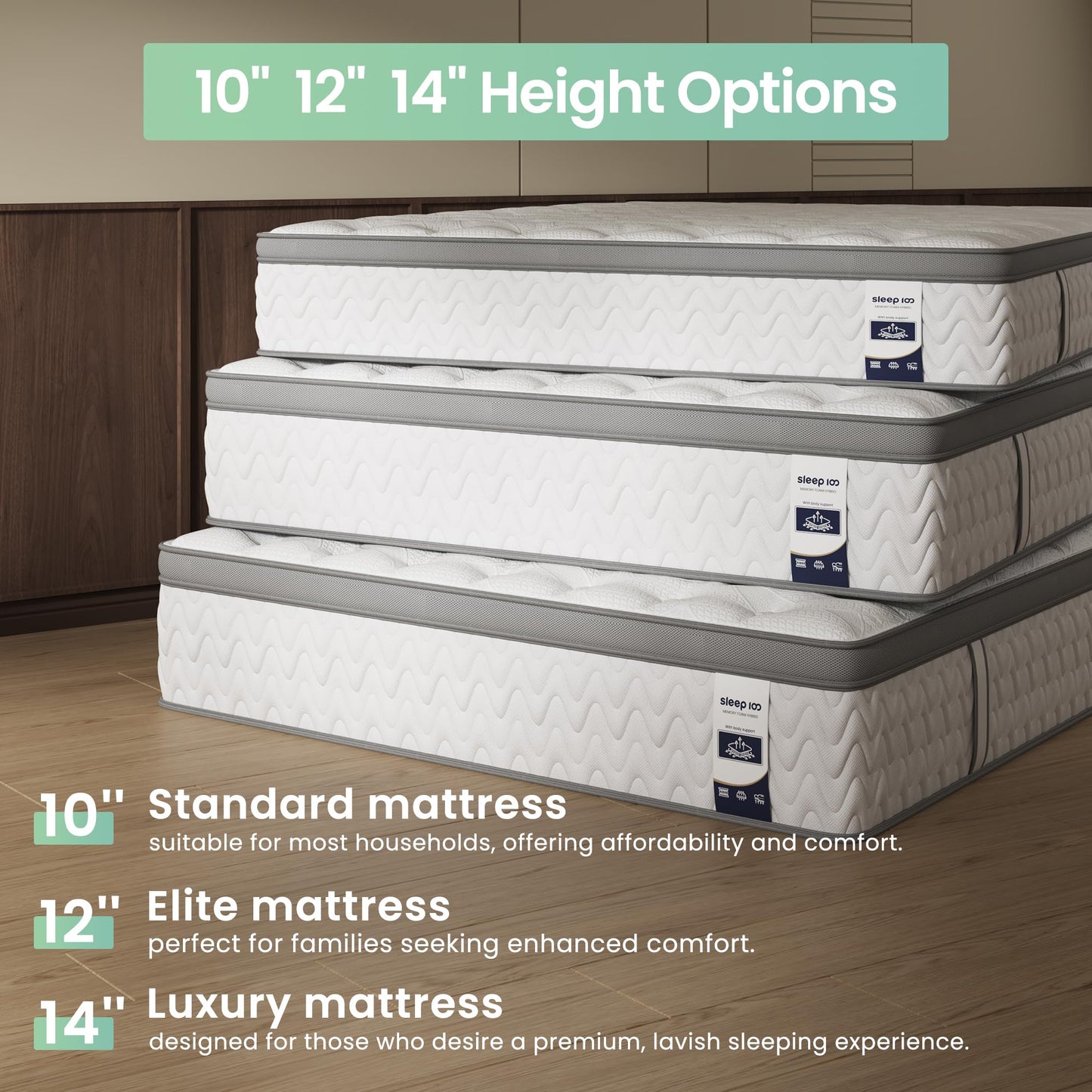 12 Inch Twin XL Memory Foam Mattress | Medium Firm Gel Infused | CoolBreeze Air Technology | USA Made