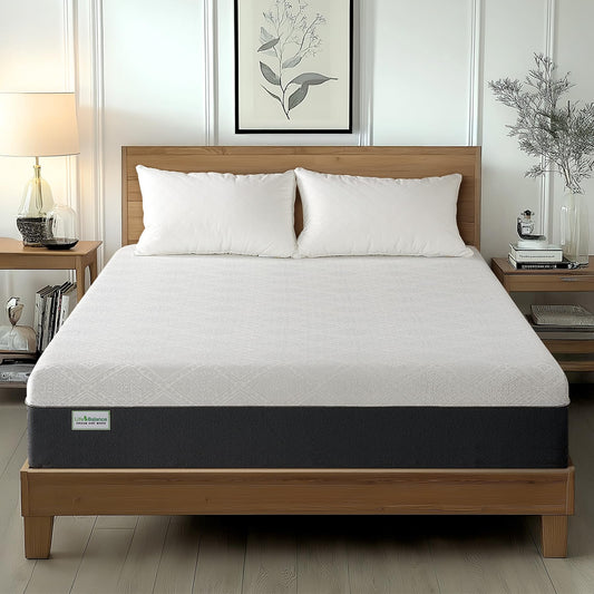 10 Inch King Size Cooling Gel Memory Foam Mattress in a Box, Pressure Relief & Motion Isolation, Breathable Fabric, Made in USA