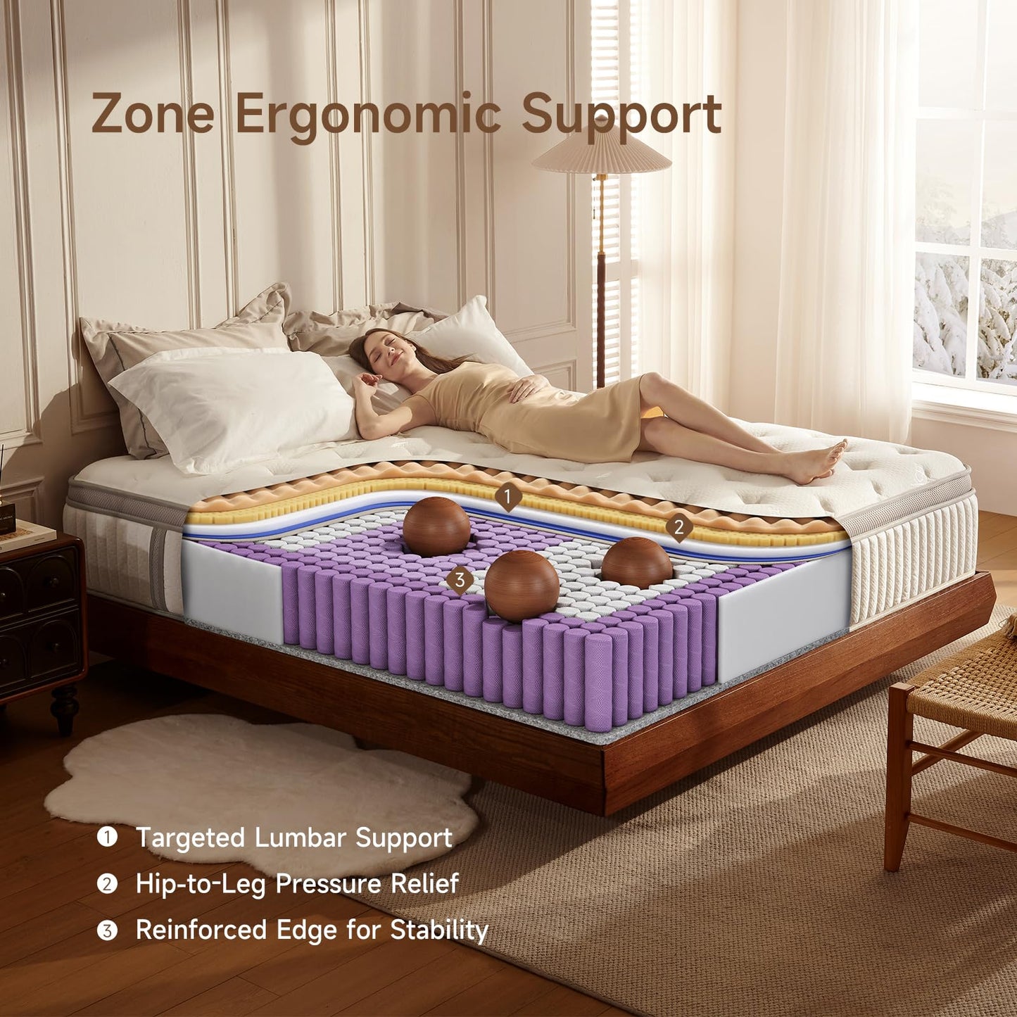 12-Inch Cool Gel Memory Foam Mattress, Queen Size, Medium Firm, Cooling, Pressure Relief, CertiPUR-US Certified, Fiberglass Free