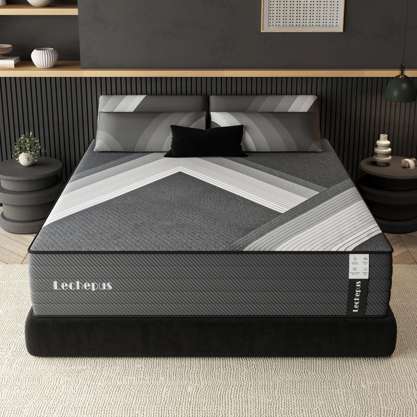 14 Inch Twin Hybrid Mattress | Extra Firm Gel Memory Foam | Flippable Dual Side, Lumbar & Hip Support | Fiberglass Free, CertiPUR-US Certified